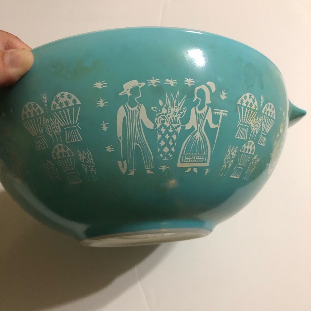 Vintage PYREX Amish Butterprint #444 4Qt Cinderella mixing bowl ovenware